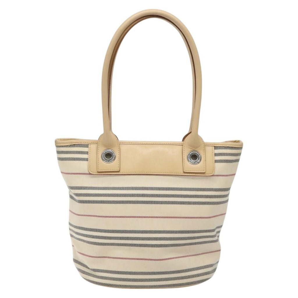Burberry Nova Check Tote Canvas And Leather Beige Canvas Tote Bag