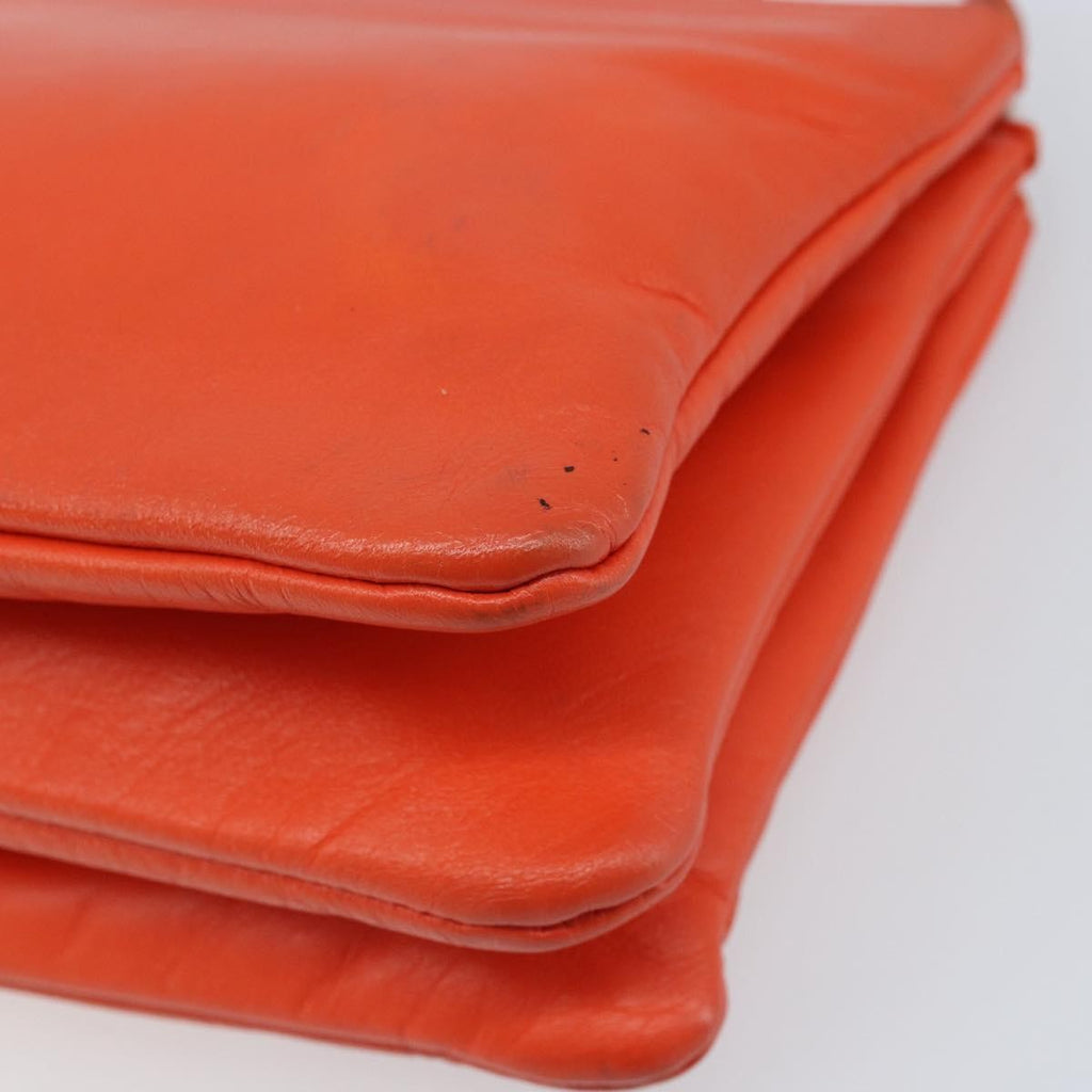 Celine Trio Crossbody Bag Leather Orange Leather Shoulder Bag Bag