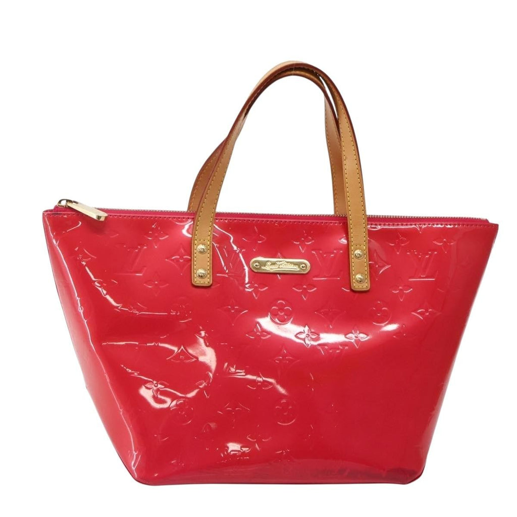 Louis Vuitton Bellevue Handbag Monogram Vernis Pink Patent_Leather Tote Bag