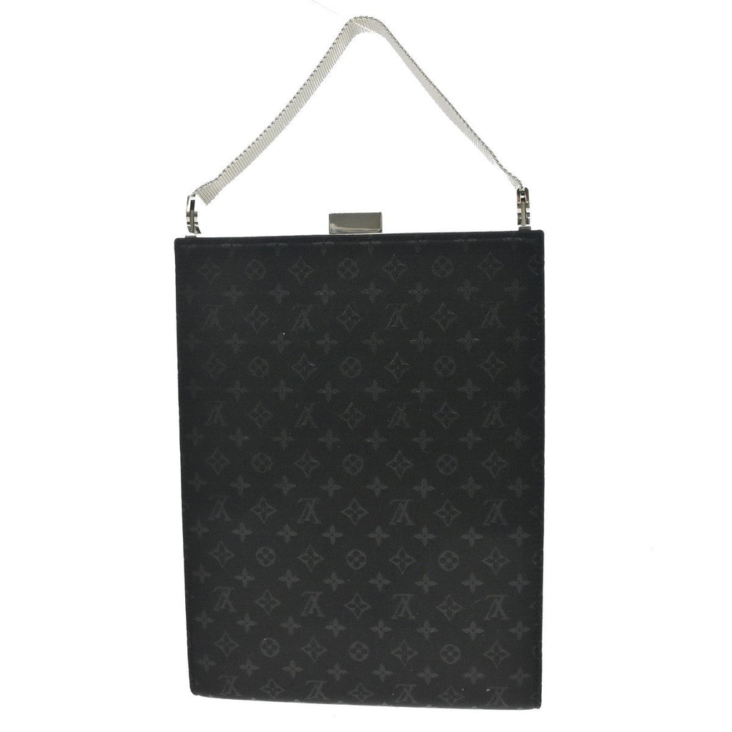 Louis Vuitton Saint Ange Handbag Monogram Satin Black Satin Handbag