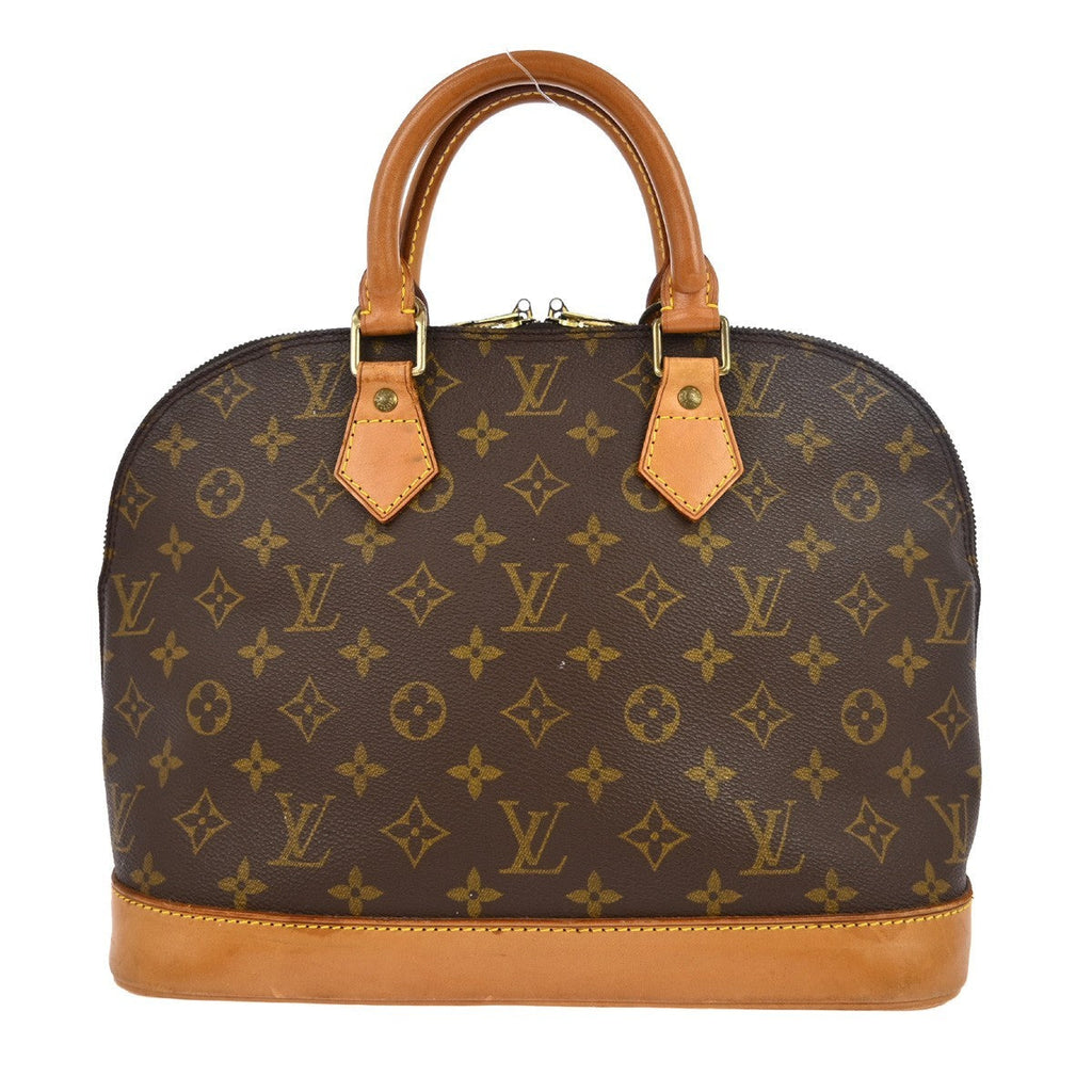 Louis Vuitton Alma Handbag Monogram Canvas Brown Canvas Handbag