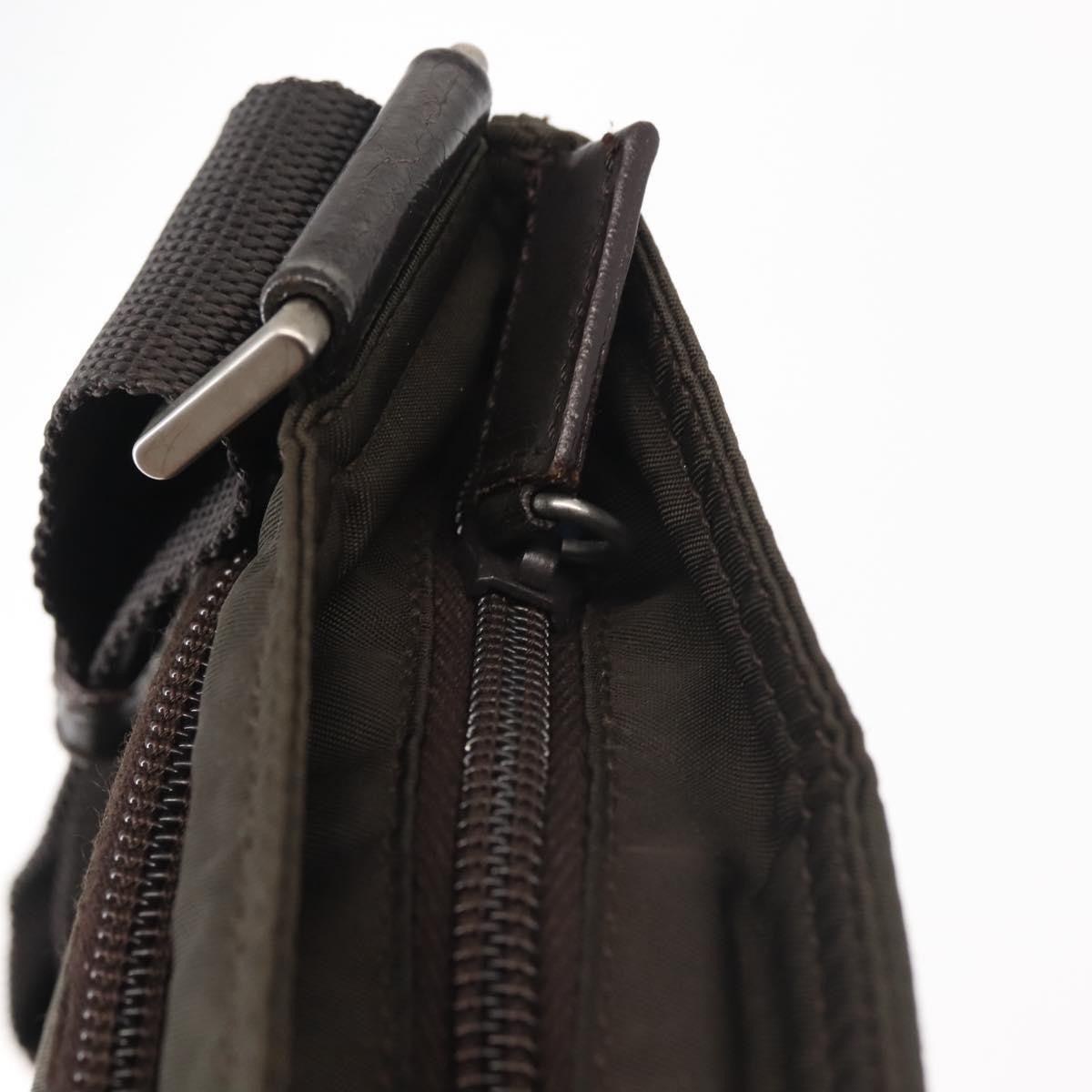 Prada Front Pocket Messenger Bag Tessuto Khaki Nylon Shoulder Bag Bag