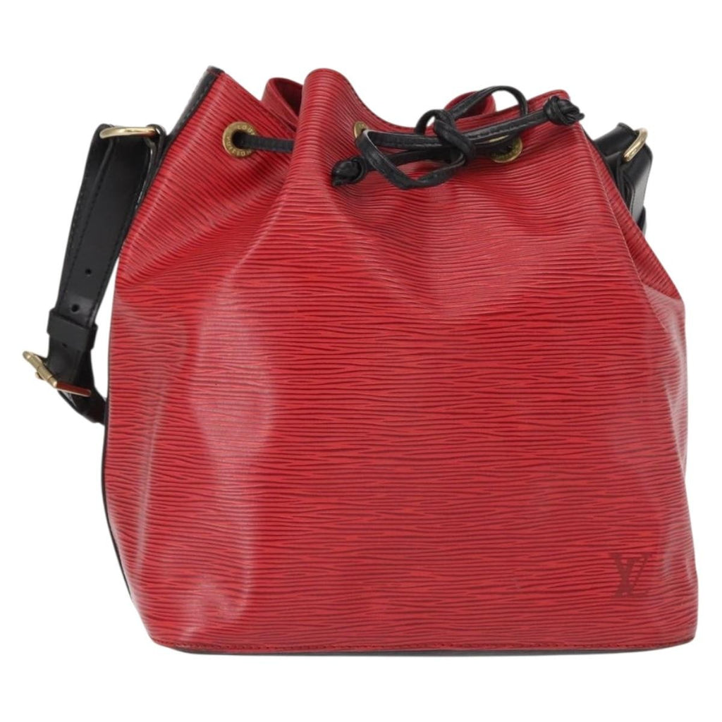 Louis Vuitton Bicolor Petit Noe Handbag Epi Leather Red Leather Shoulder Bag