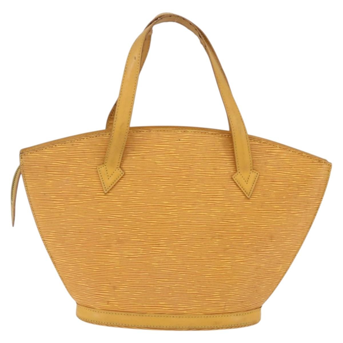 Louis Vuitton Saint Jacques Handbag Epi Leather Yellow Leather Handbag