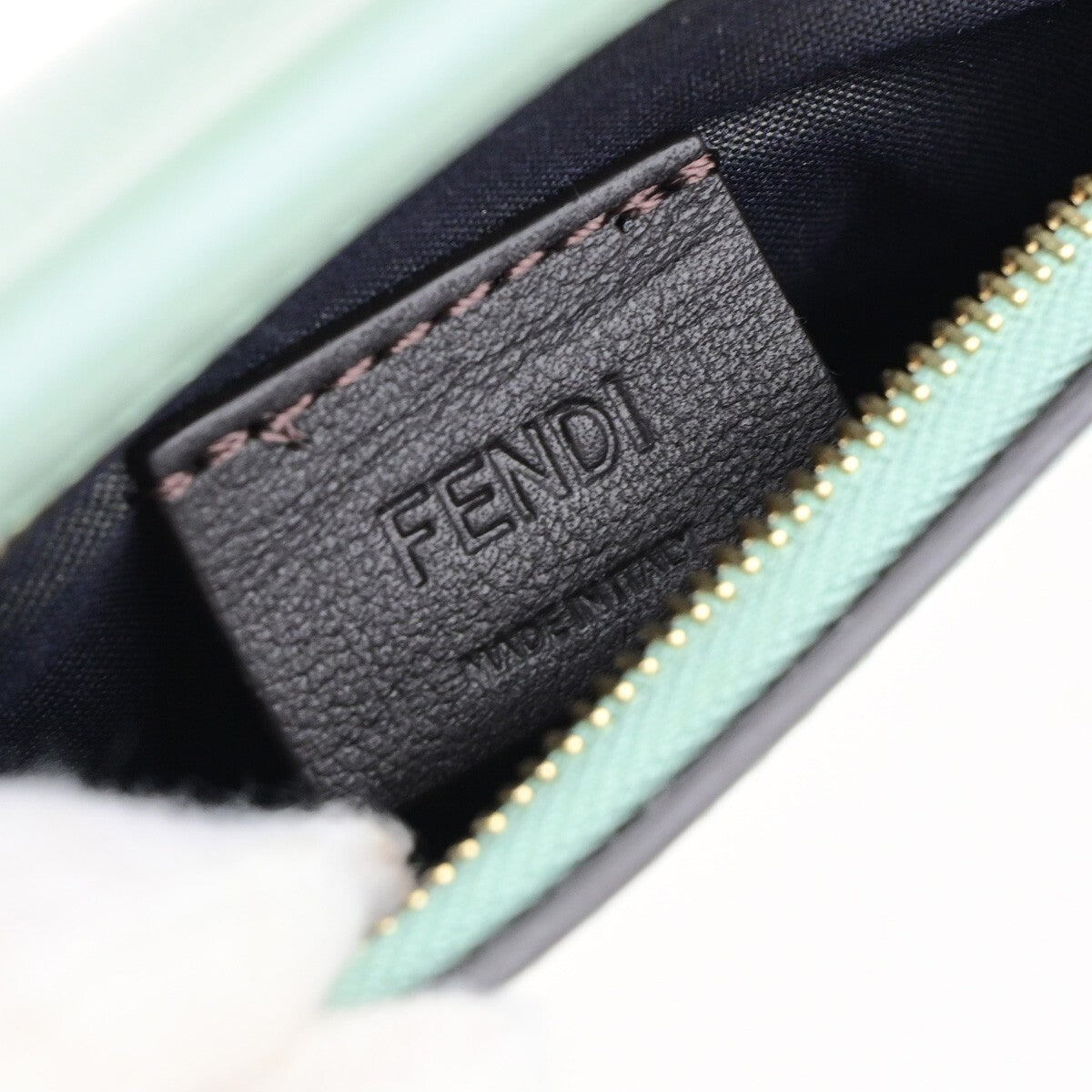 Fendi Smartphone Case Leather Green Leather Bag