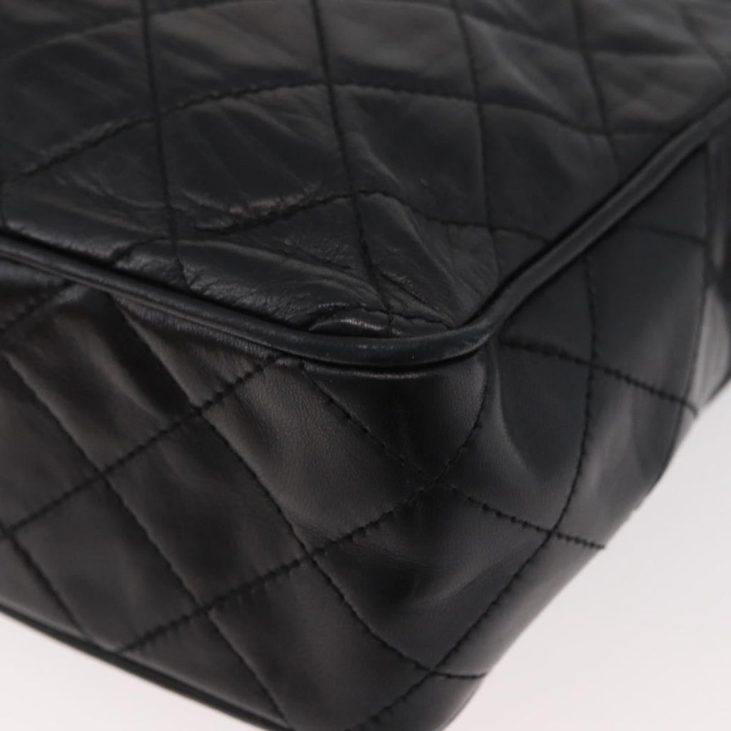 Chanel Vintage Diamond Cc Camera Shoulder Bag Quilted Caviar Black Leather Shoulder Bag Bag