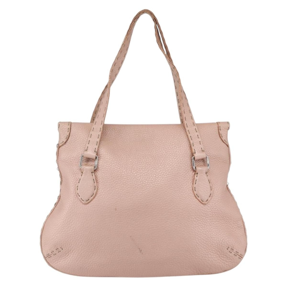 Fendi Selleria Tote Leather Pink Leather Tote Bag Bag