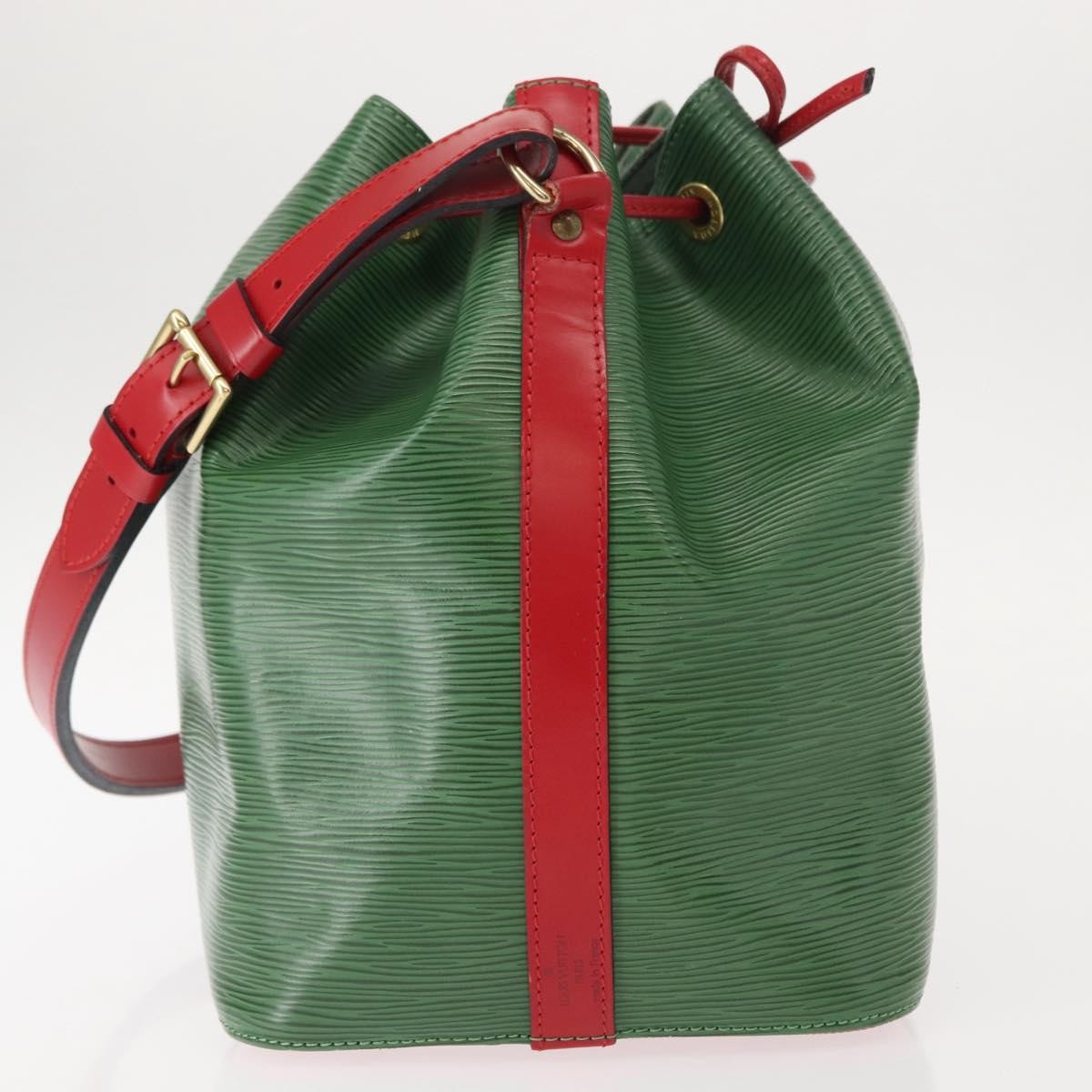 Louis Vuitton Bicolor Petit Noe Handbag Epi Leather Green Leather Shoulder Bag