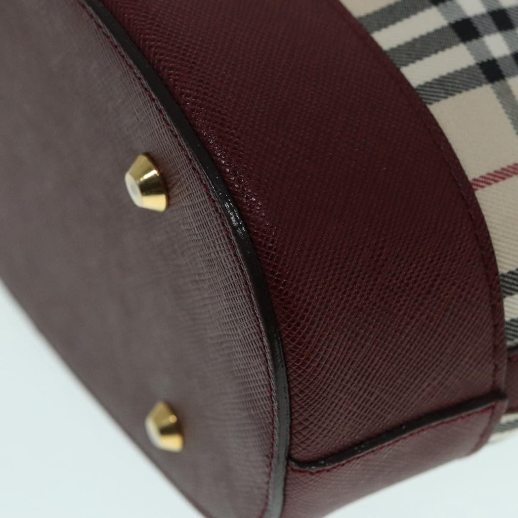 Burberry Nova Check Tote Canvas And Leather Beige Canvas Tote Bag