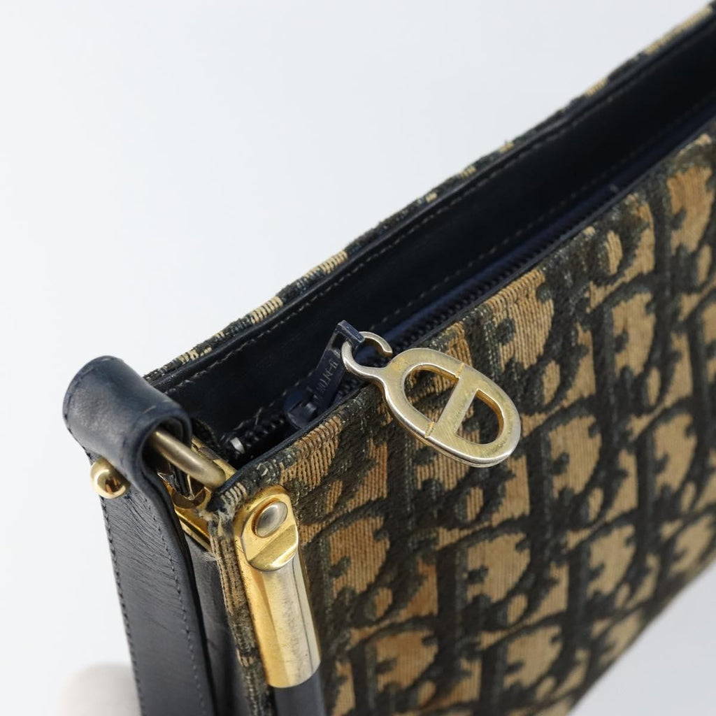 Christian Dior Vintage Trotter Shoulder Bag Canvas Navy Canvas Shoulder Bag Bag (Pre-Owned)