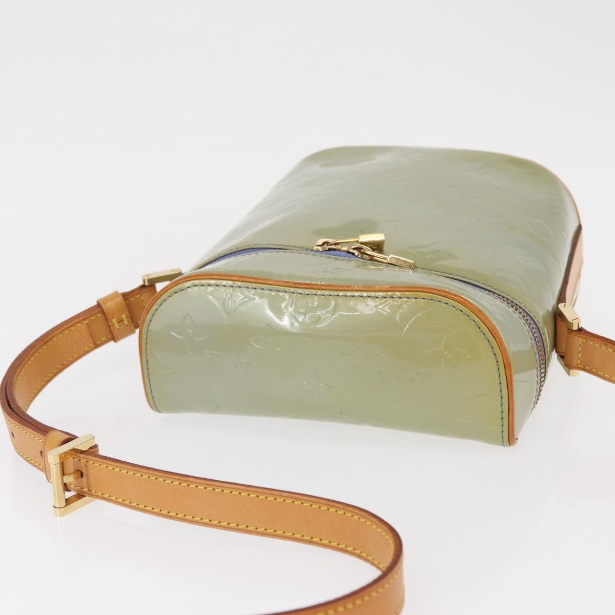 Louis Vuitton Sullivan Handbag Monogram Vernis Gray Patent_Leather Shoulder Bag