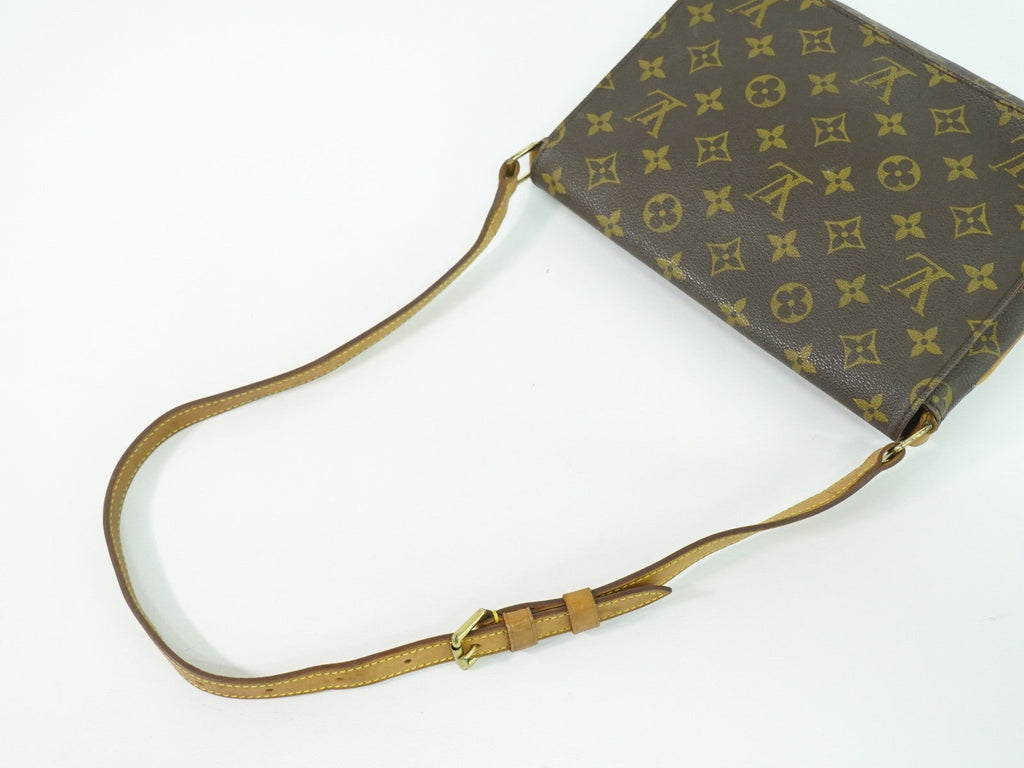 Louis Vuitton Musette Tango Handbag Monogram Canvas Brown Canvas Shoulder Bag