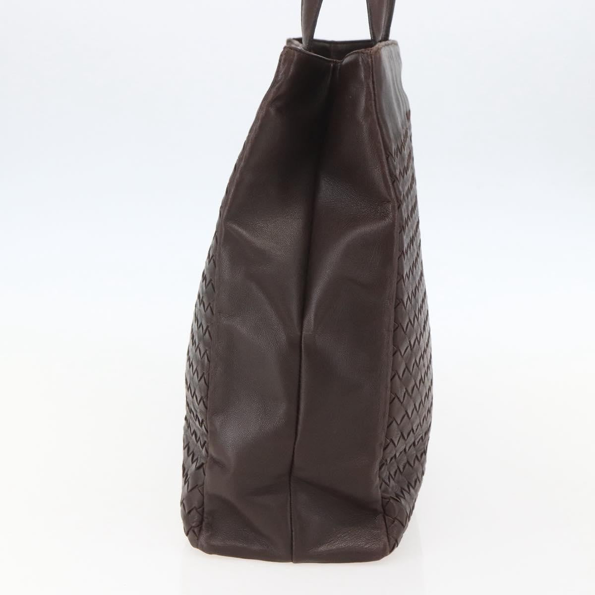 Bottega Veneta Intrecciato Handbag Leather Brown Leather Handbag