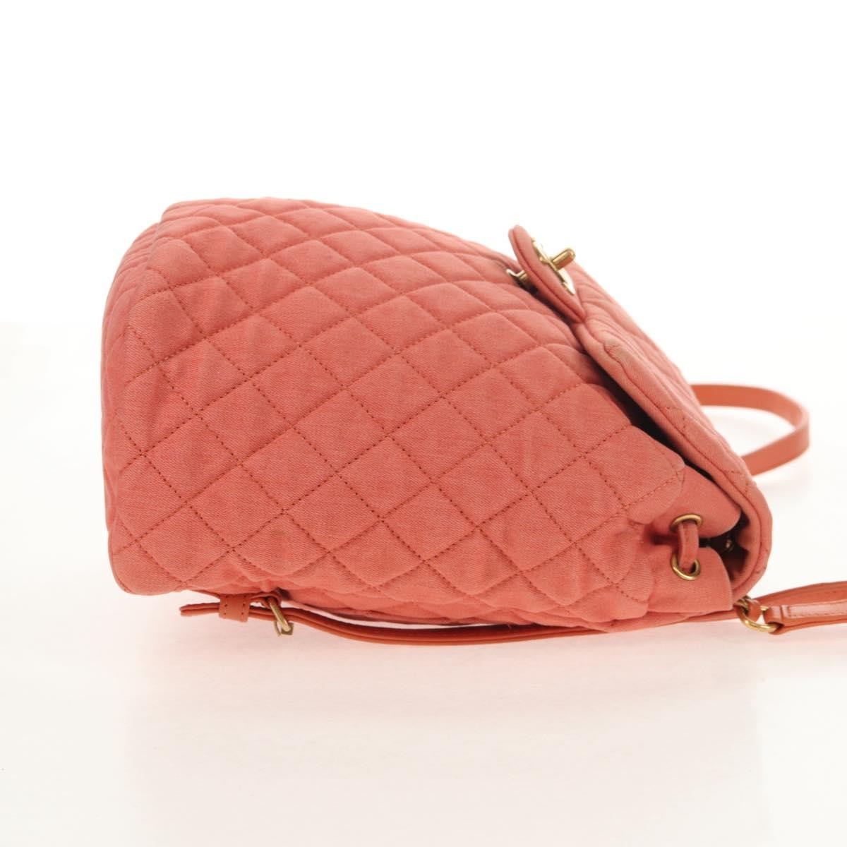 Chanel Vintage Flap Backpack Denim Pink Denim_Jeans Backpack Bag