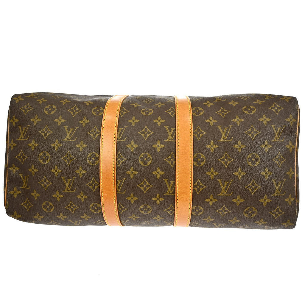 Louis Vuitton Keepall Bag Monogram Canvas Brown Canvas Travel Bag