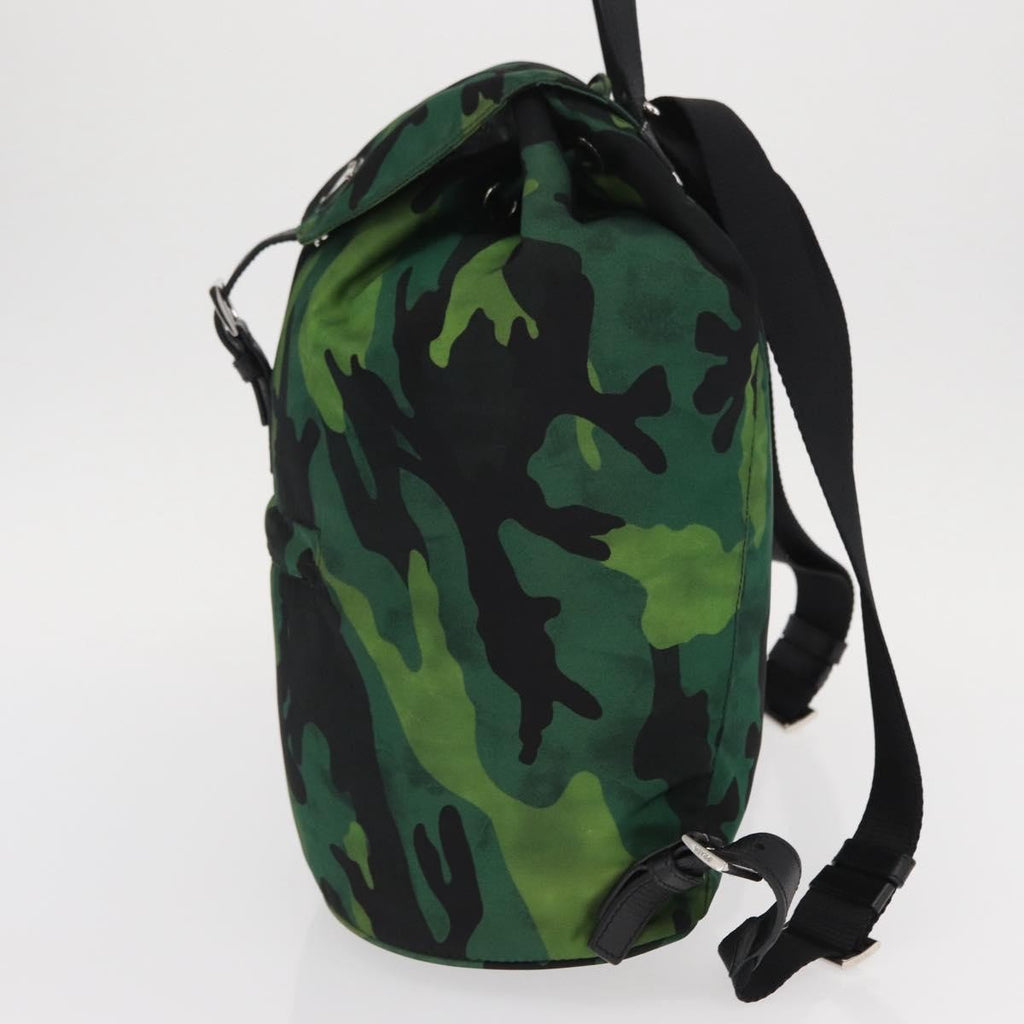 Prada Camouflage Backpack Tessuto Green Nylon Backpack Bag