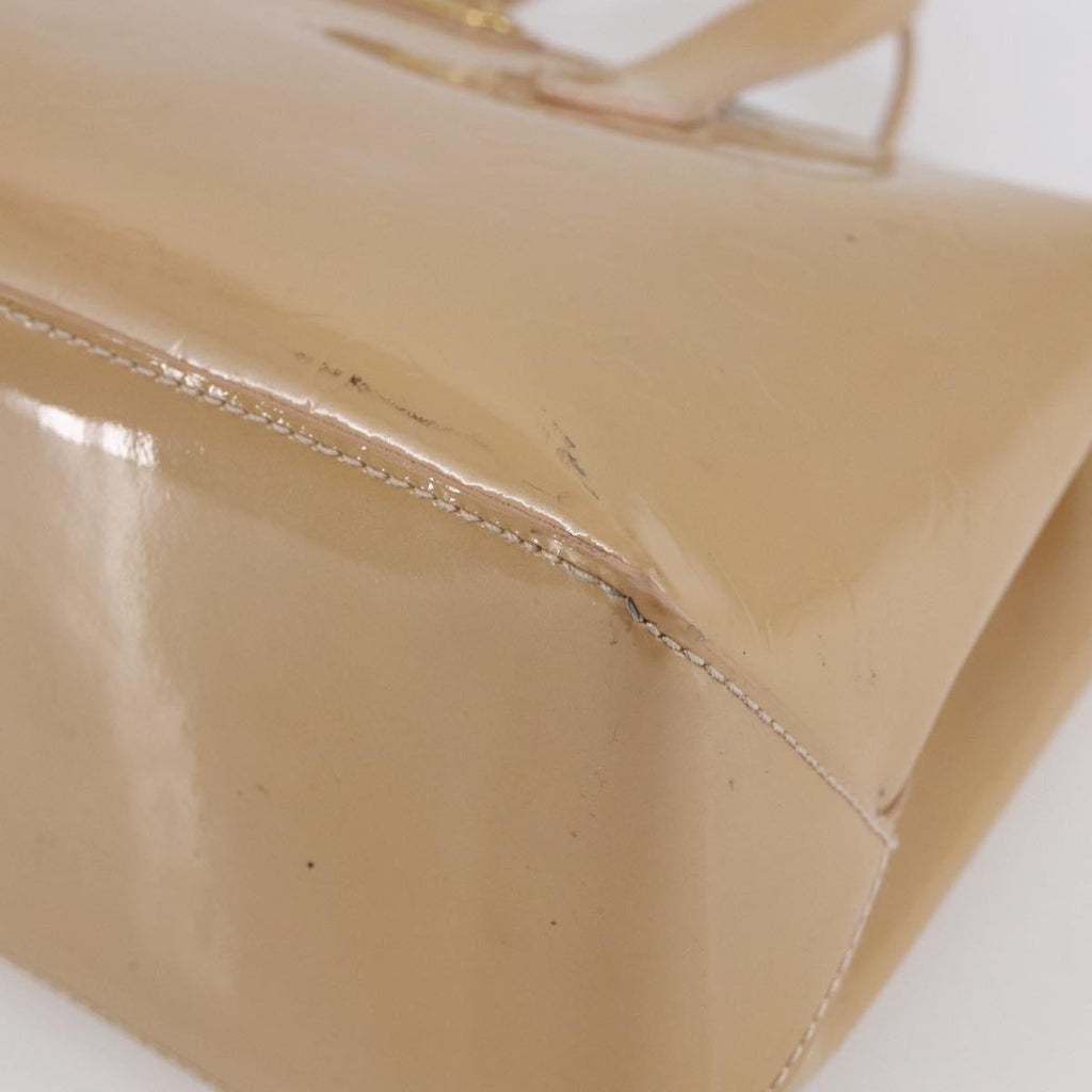 Louis Vuitton Wilshire Handbag Monogram Vernis Beige Patent_Leather Handbag