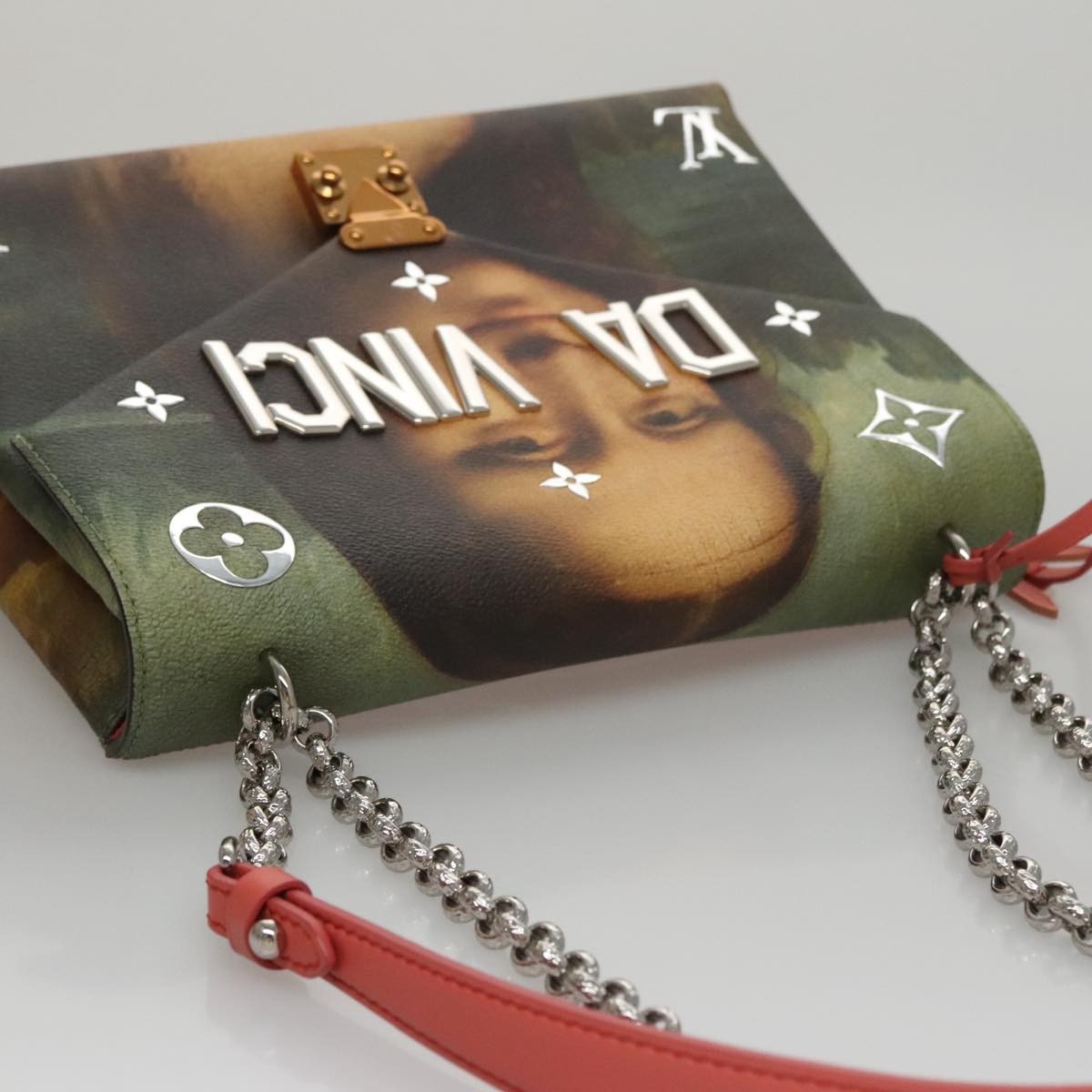 Louis Vuitton Chain Shoulder Bag Limited Edition Jeff Koons Da Vinci Print Canvas Multicolour Canvas Shoulder Bag