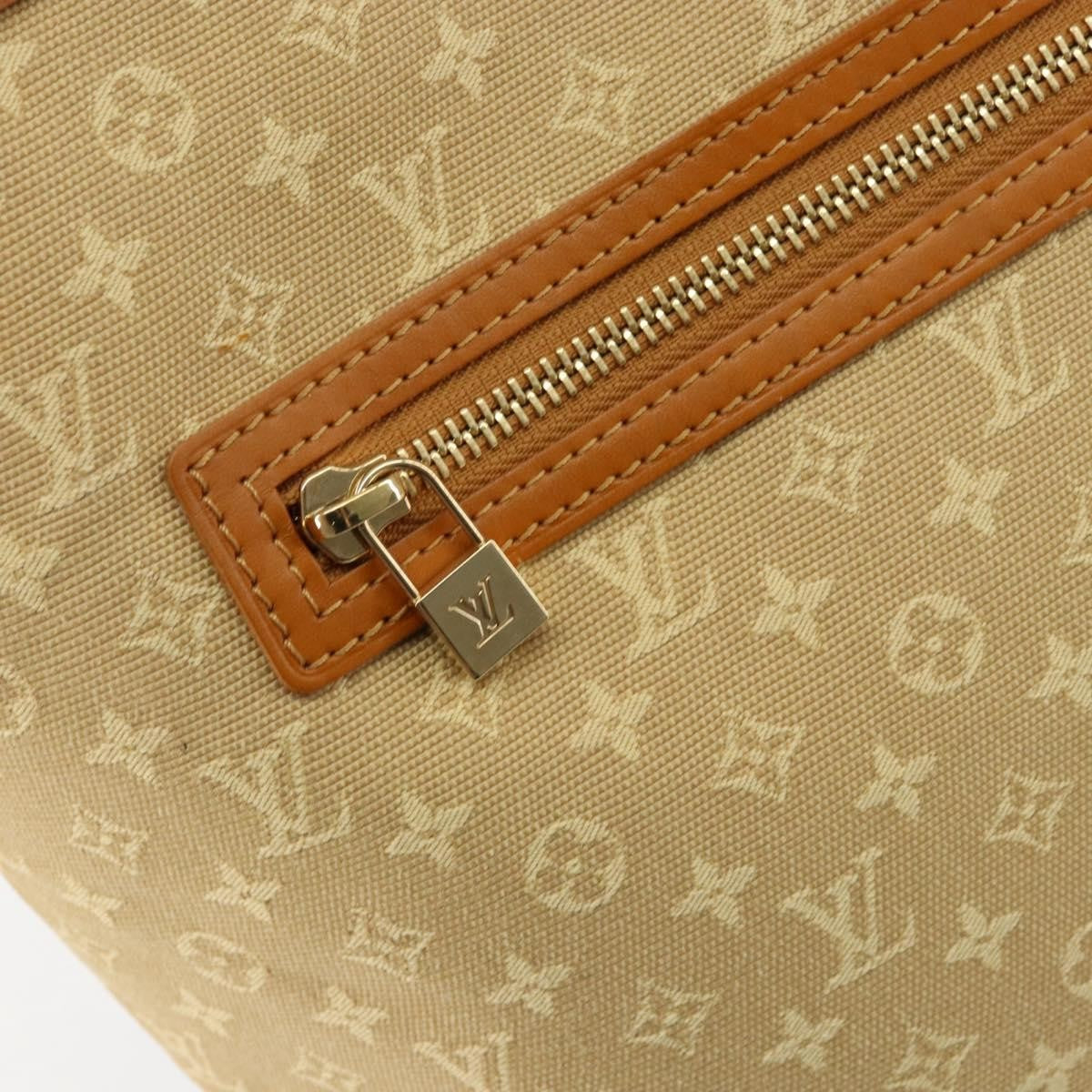 Louis Vuitton Lucille Handbag Mini Lin Beige Canvas Tote Bag