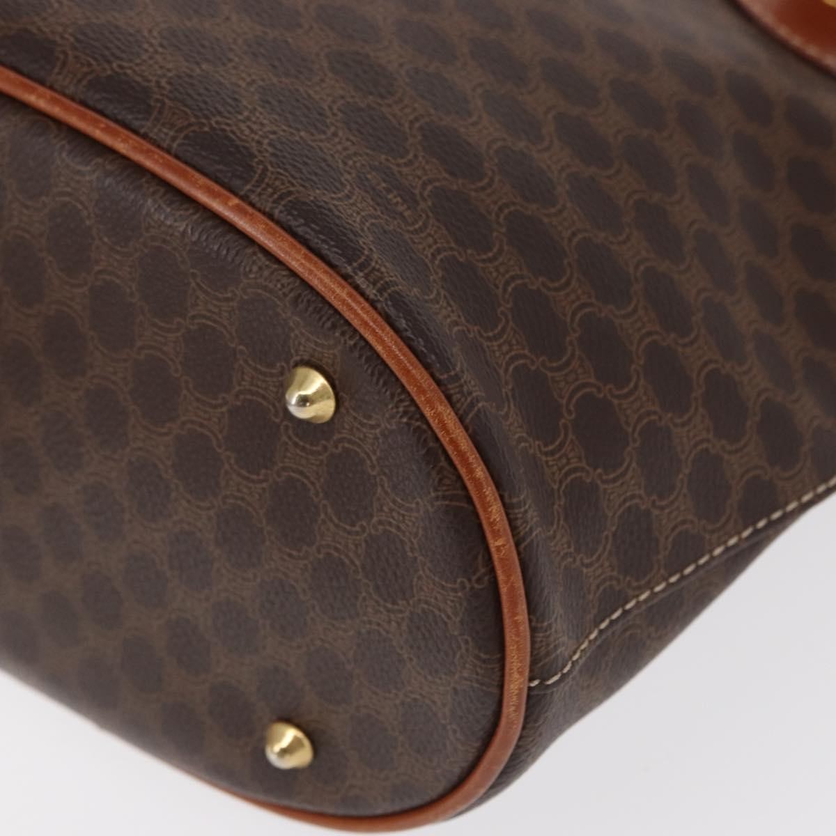 Celine Vintage Macadam Shoulder Bag Canvas And Leather Brown Pvc Shoulder Bag Bag