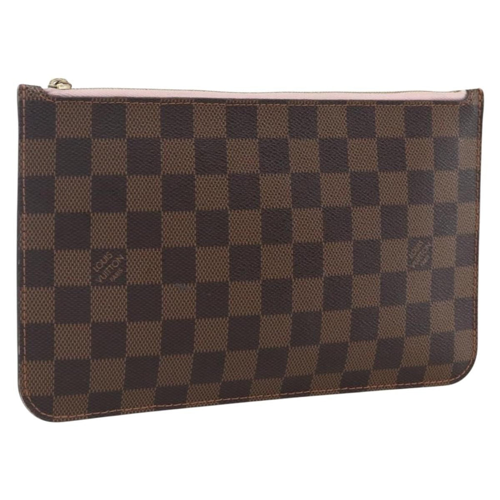 Louis Vuitton Neverfull Pochette Damier Brown Canvas Clutche & Pouche Bag