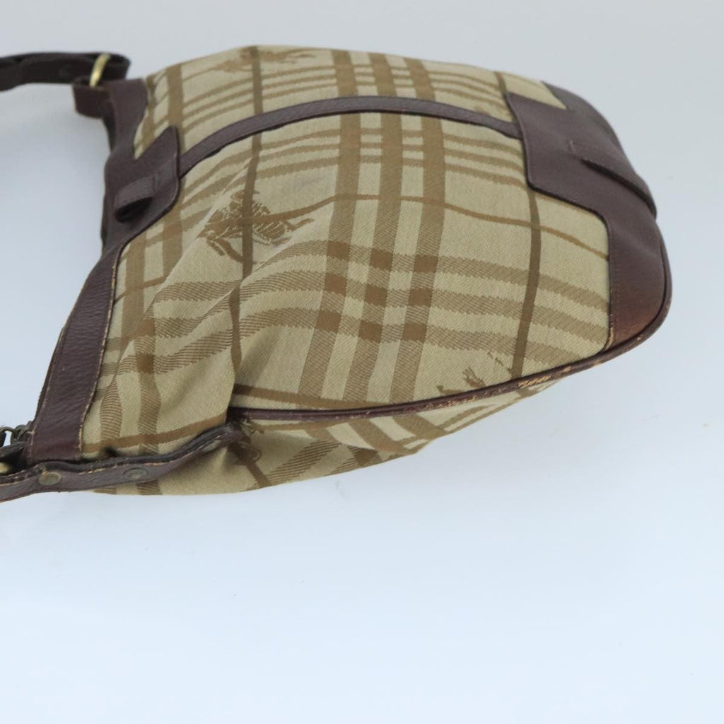 Burberry Nova Check Shoulder Bag Canvas And Leather Beige Canvas Shoulder Bag