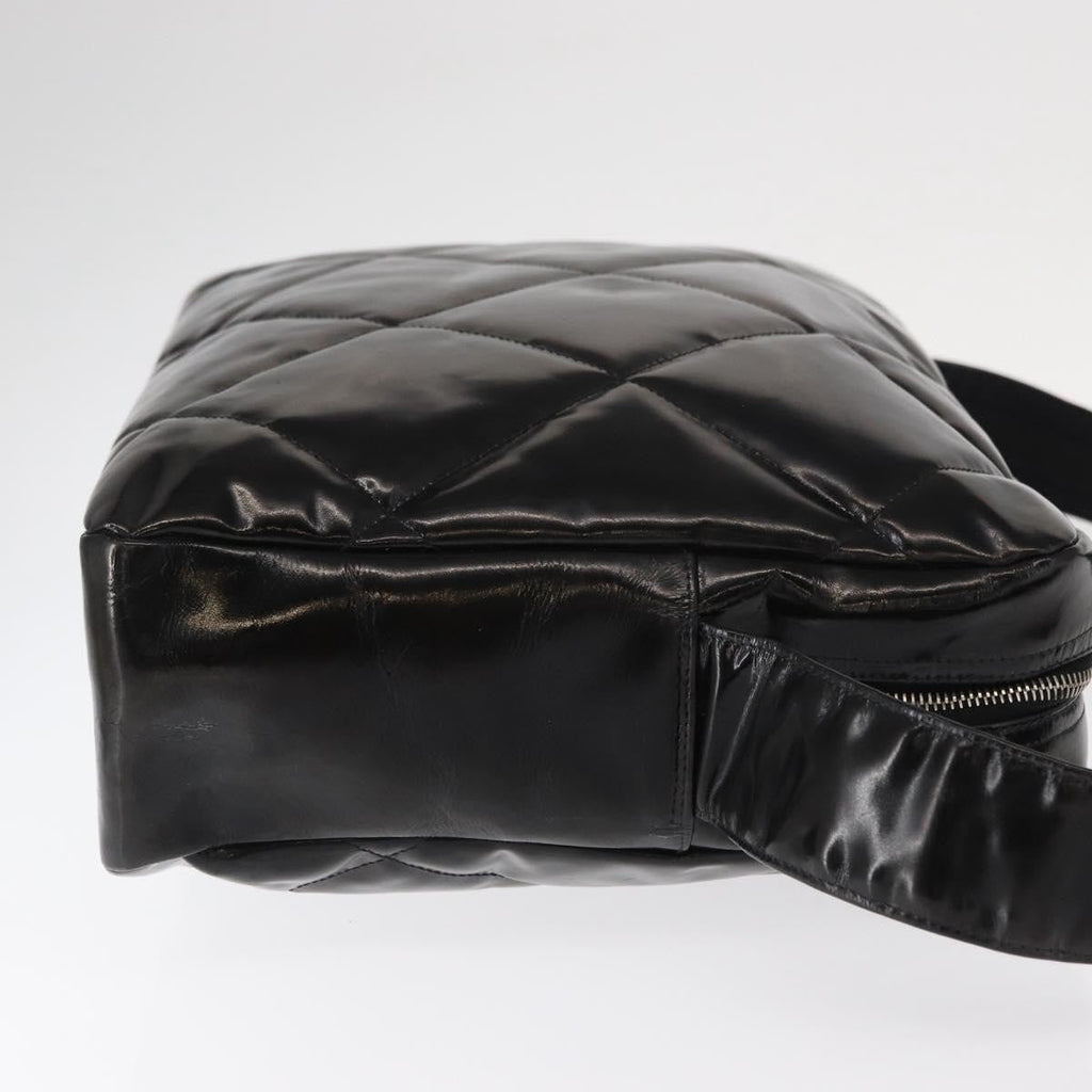 Chanel Vintage Shoulder Bag Enamel Black Patent_Leather Shoulder Bag Bag