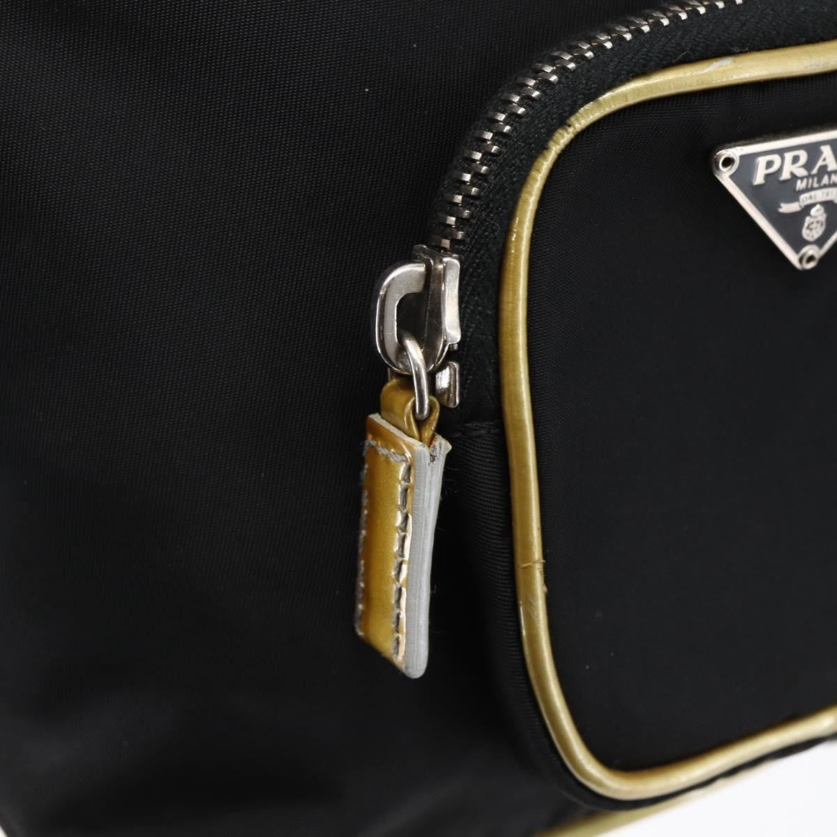 Prada Duet Drawstring Bucket Bag Tessuto Black Nylon Bag