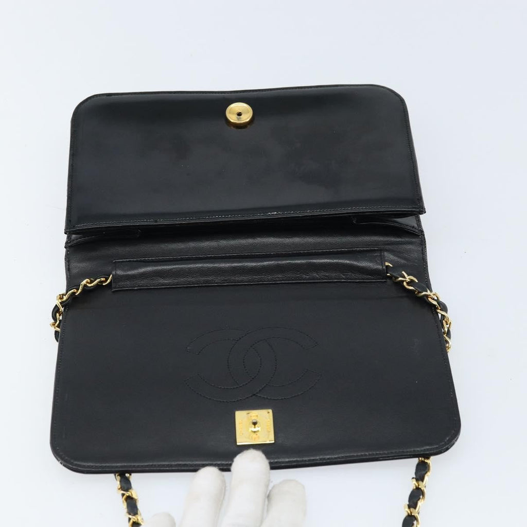 Chanel Wallet On Chain Quilted Patent Black Patent_Leather Shoulder Bag Bag
