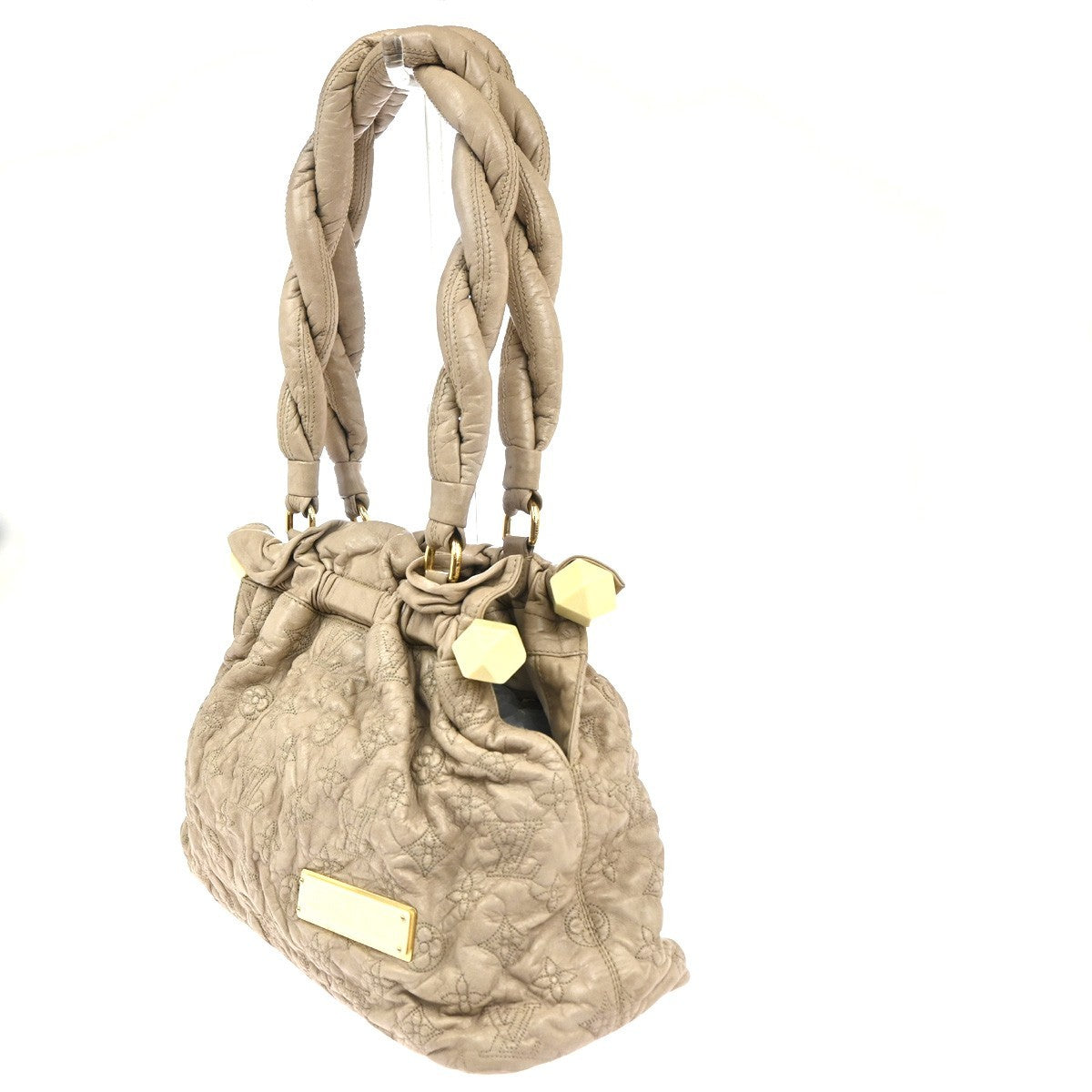 Louis Vuitton Olympe Stratus Handbag Limited Edition Monogram Lambskin Beige Leather Shoulder Bag