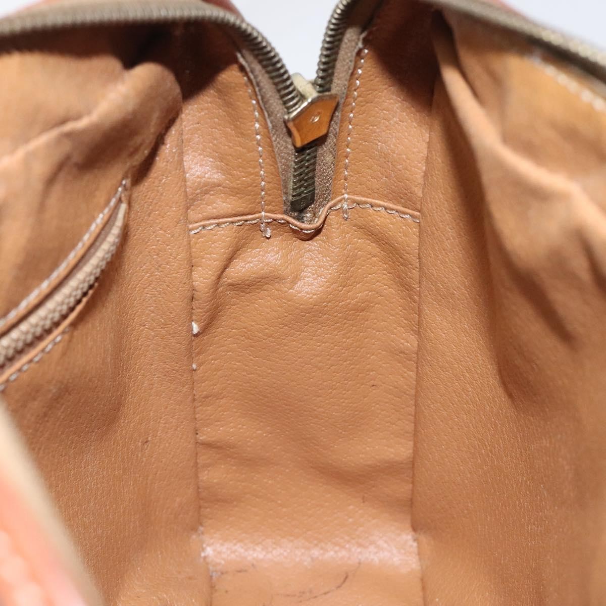 Celine Vintage Macadam Shoulder Bag Canvas And Leather Brown Canvas Shoulder Bag Bag