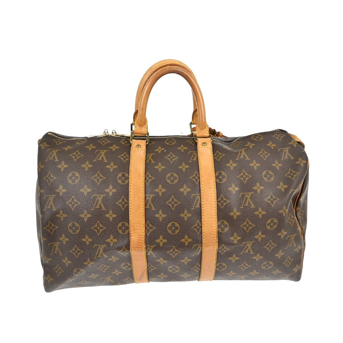 Louis Vuitton Keepall Bag Monogram Canvas Brown Canvas Travel Bag