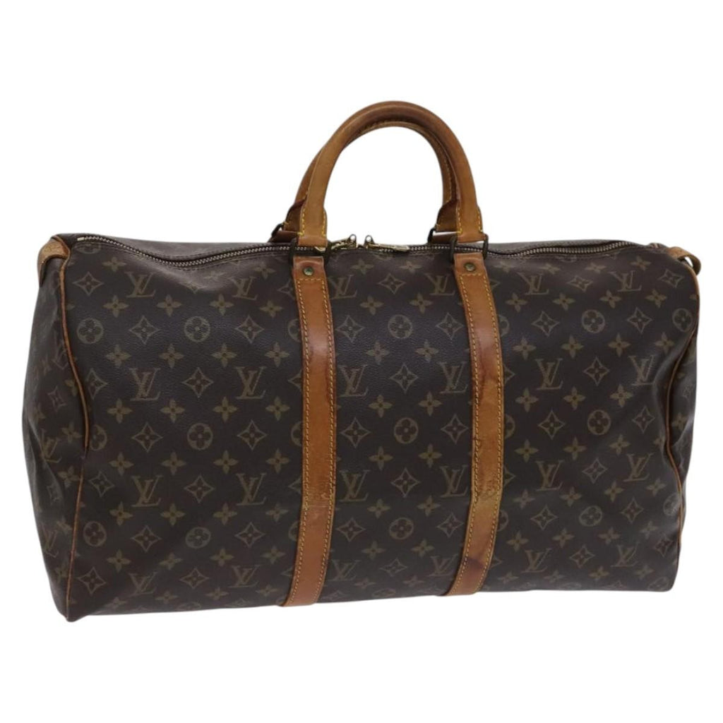Louis Vuitton Keepall Bag Monogram Canvas Brown Canvas Travel Bag