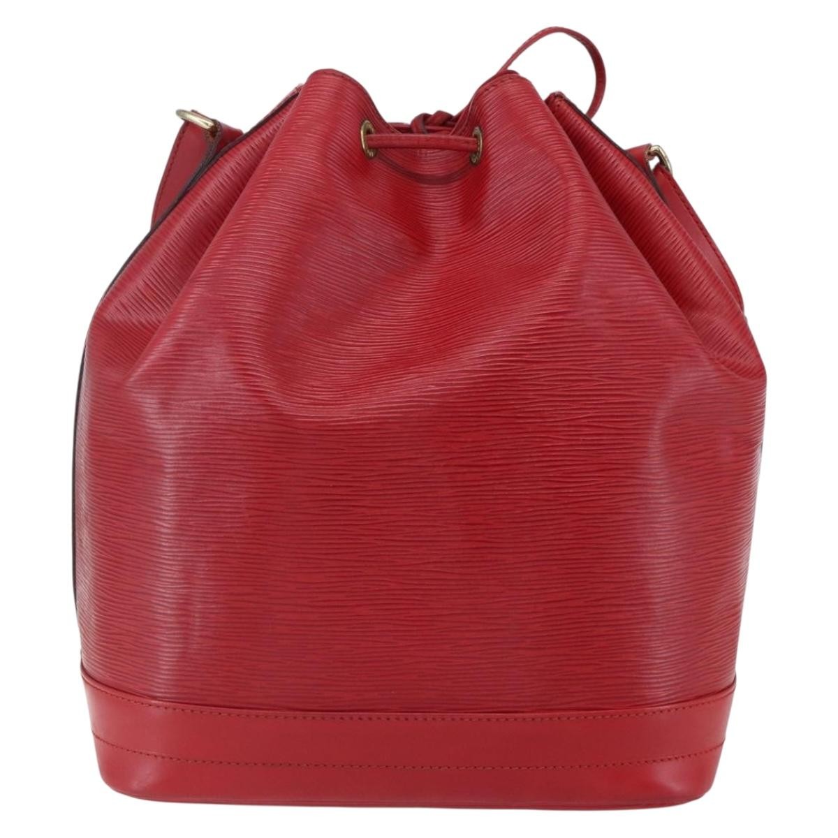 Louis Vuitton Noe Shoulder Bag Leather Red Leather Shoulder Bag