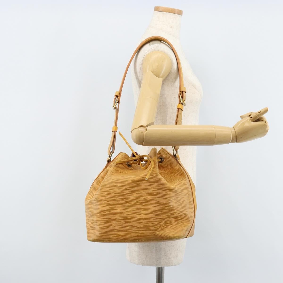 Louis Vuitton Petit Noe Nm Handbag Epi Leather Yellow Leather Shoulder Bag