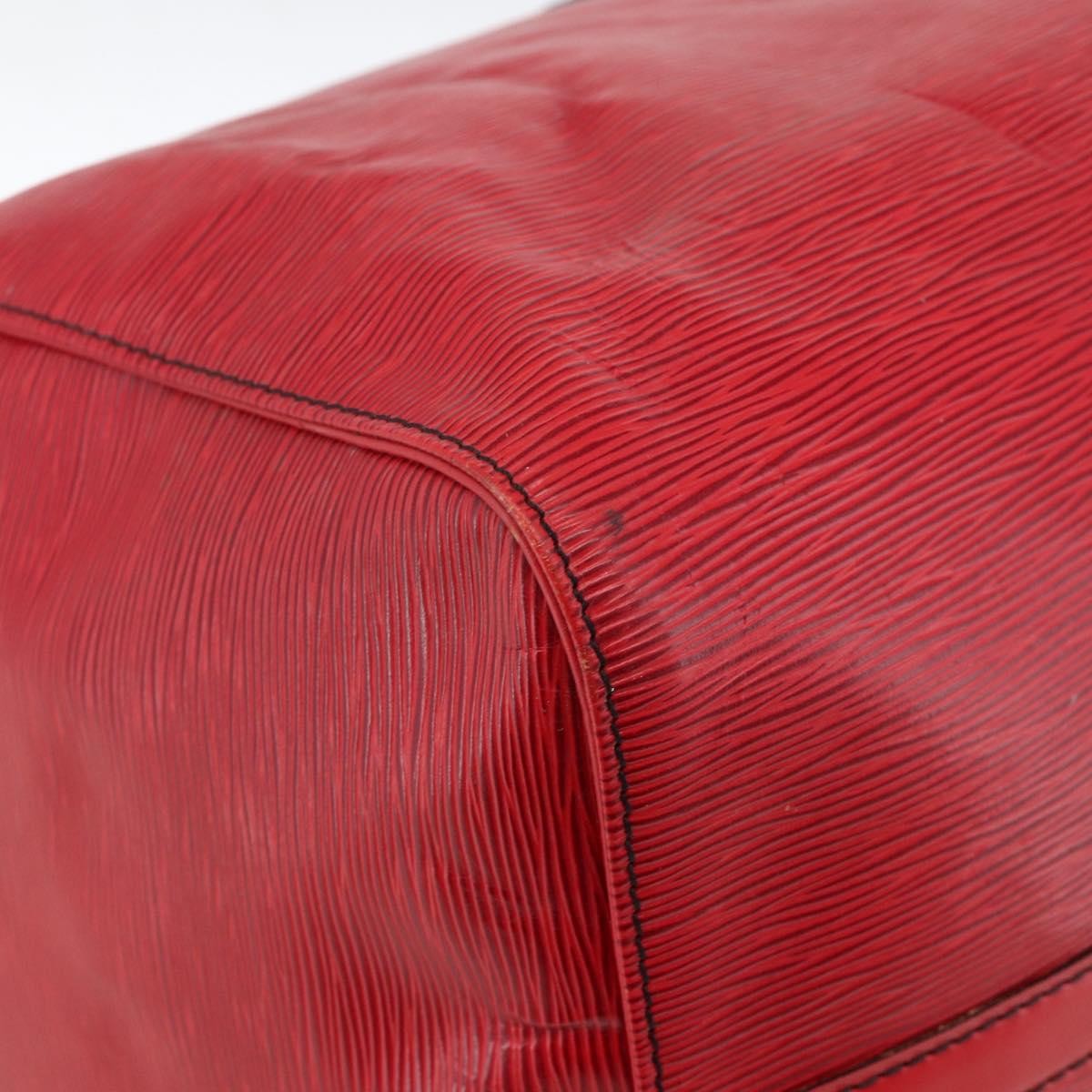 Louis Vuitton Keepall Bag Epi Leather Red Leather Travel Bag