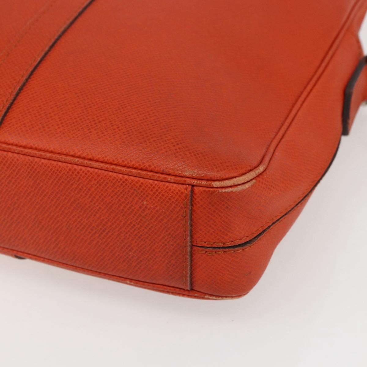 Louis Vuitton Porte-Documents Voyage Briefcase Taiga Leather Orange Leather Briefcase Bag