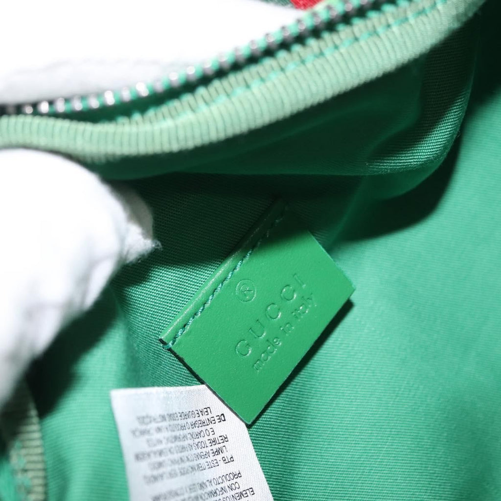 Gucci Waist Pouch Belt Bag Gg Canvas Green Canvas Clutche & Pouche Bag (Pre-Owned)