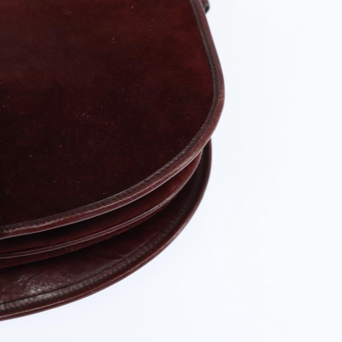 Balenciaga Shoulder Bag Suede Burgundy Suede Shoulder Bag