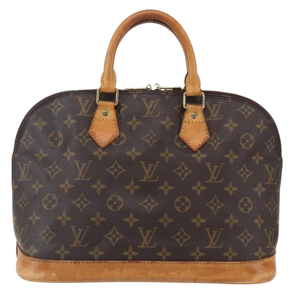 Louis Vuitton Vintage Alma Handbag Monogram Canvas Brown Canvas Handbag