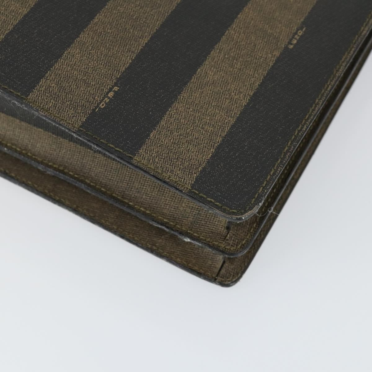 Fendi Vintage Pequin Briefcase Bag Coated Canvas Brown Canvas Briefcase Bag