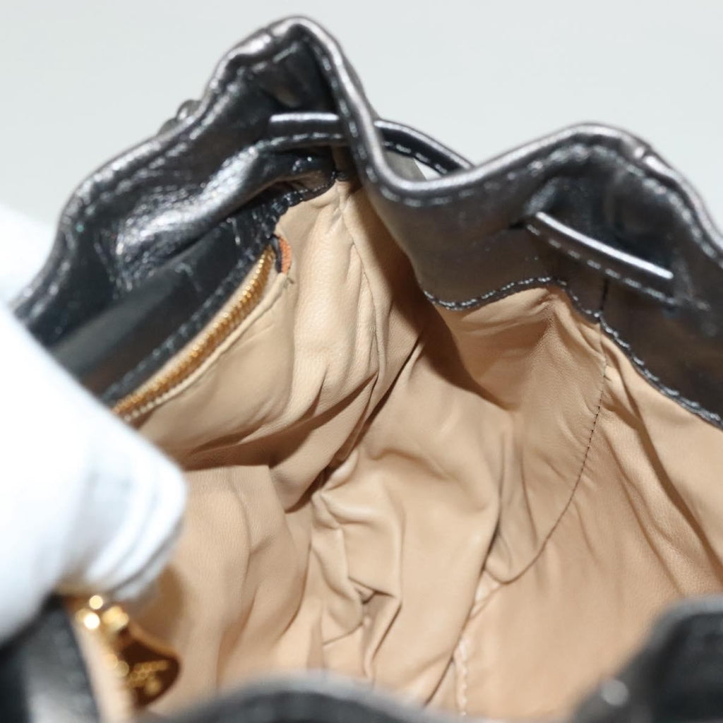Bottega Veneta Intrecciato Backpack Patent Leather Metallic Leather Backpack Bag