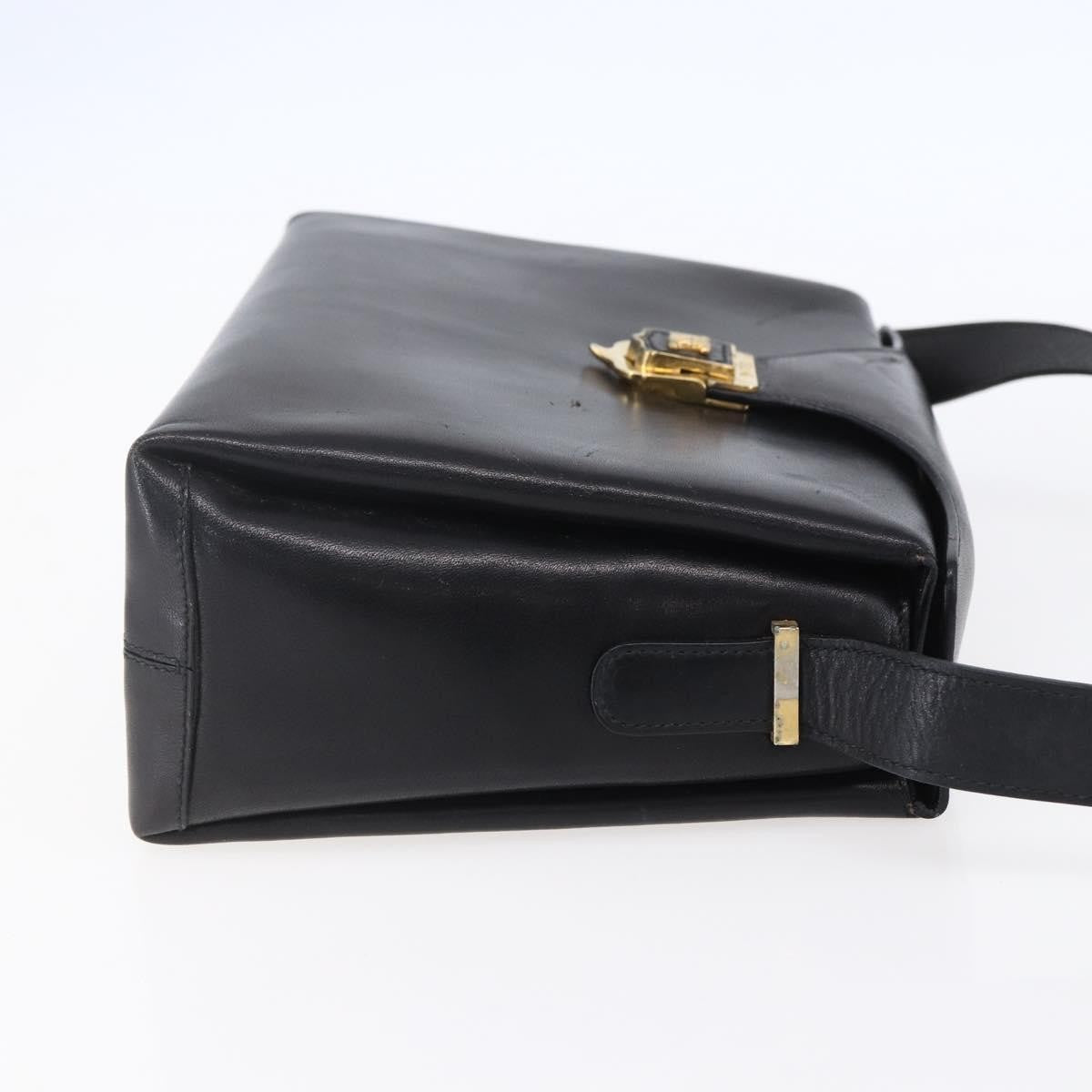 Celine Vintage Shoulder Bag Leather Black Leather Shoulder Bag Bag