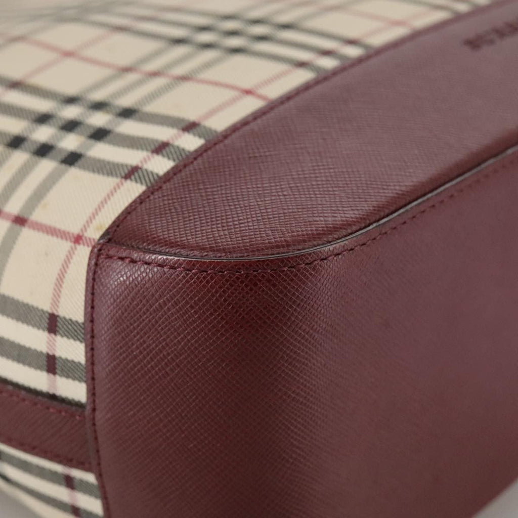 Burberry Nova Check Tote Canvas And Leather Beige Canvas Tote Bag