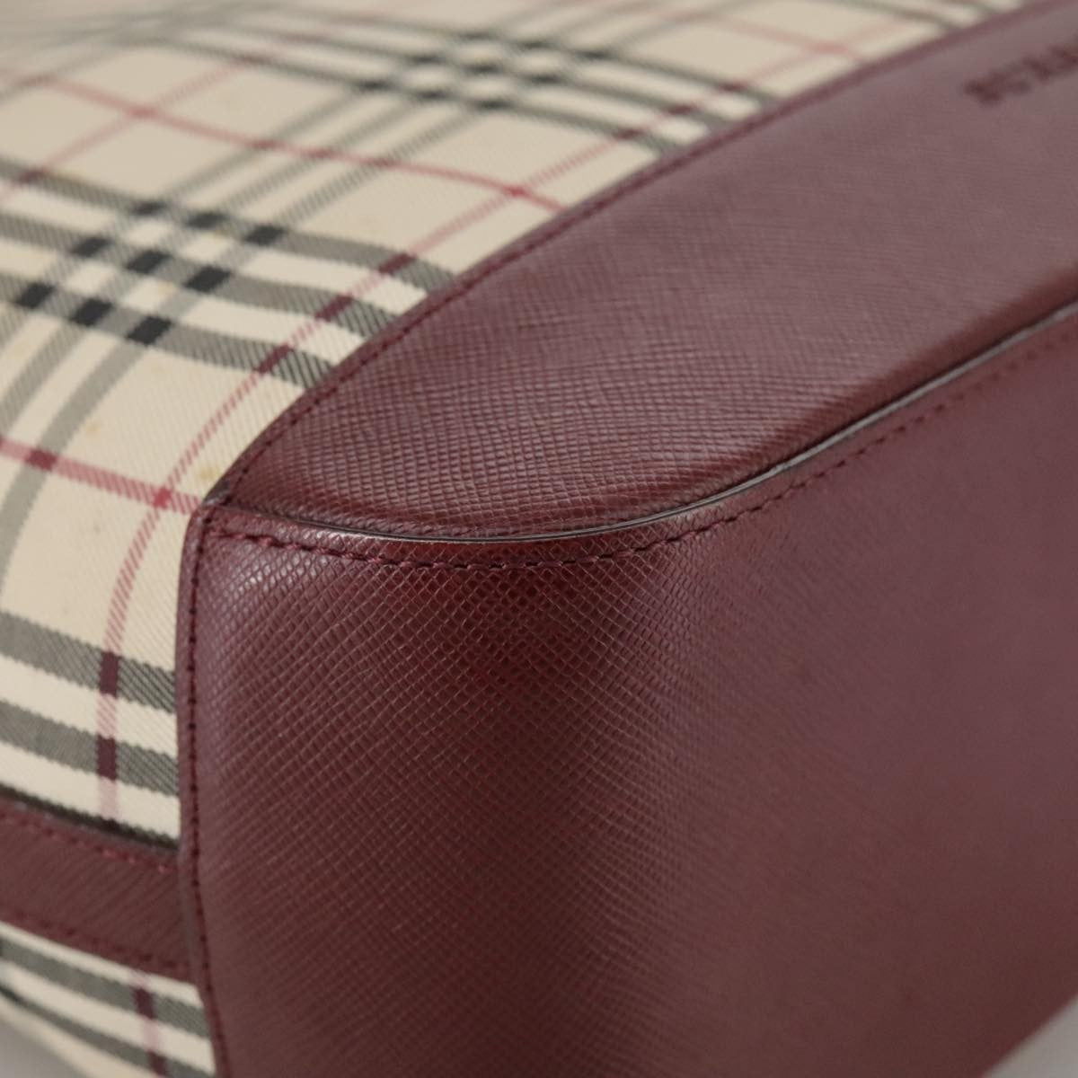 Burberry Nova Check Tote Canvas And Leather Beige Canvas Tote Bag