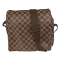 Louis Vuitton Naviglio Handbag Damier Brown Canvas Shoulder Bag