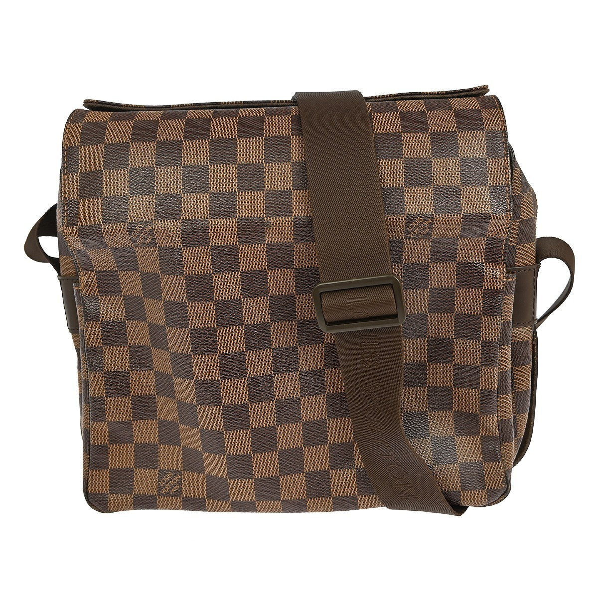 Louis Vuitton Naviglio Handbag Damier Brown Canvas Shoulder Bag