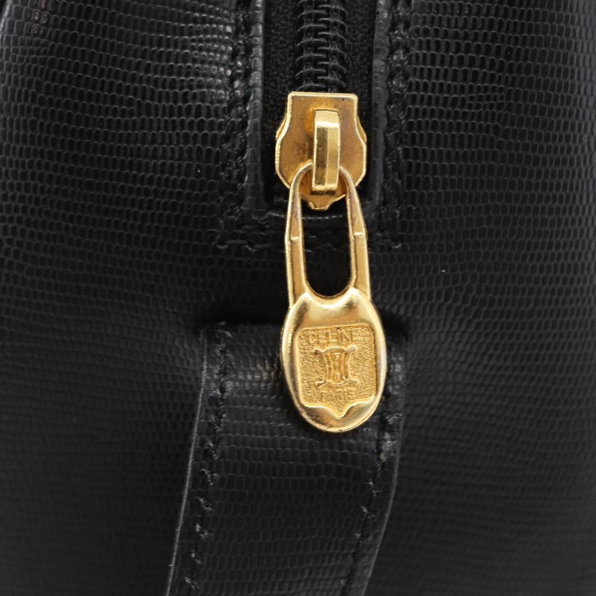 Celine Circle Logo Shoulder Bag Leather Black Leather Shoulder Bag Bag