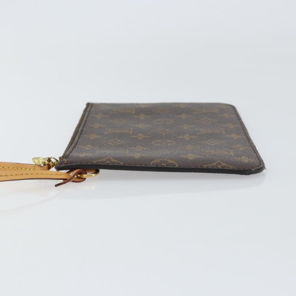 Louis Vuitton Neverfull Pochette Monogram Canvas Brown Canvas Clutche & Pouche Bag