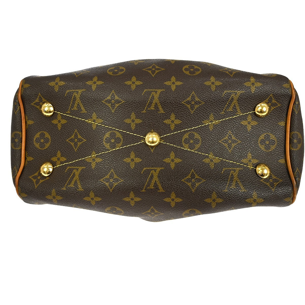 Louis Vuitton Tivoli Handbag Monogram Canvas Brown Canvas Shoulder Bag